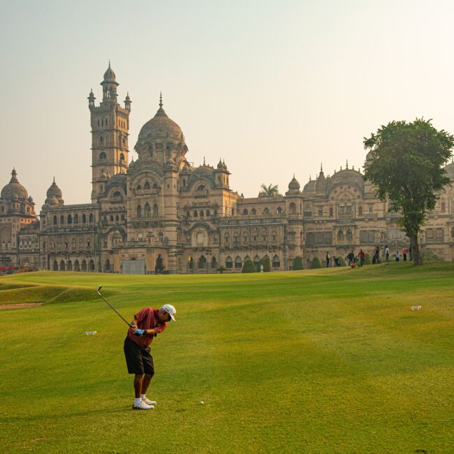 1. Lukshmi Vilas Palace seen from the golf course-min