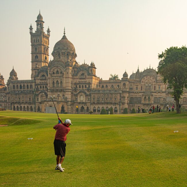 2. Lukshmi Vilas Palace seen from the golf course-min