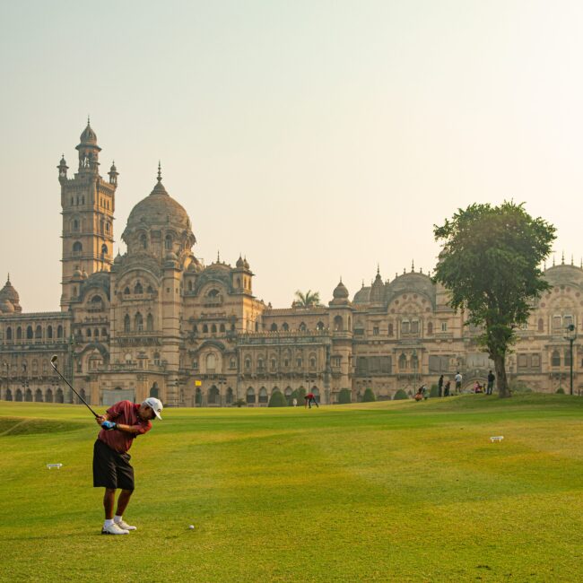 3. Lukshmi Vilas Palace seen from the golf course-min